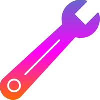 Wrench Glyph Gradient Icon vector