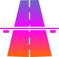 Highway Glyph Gradient Icon vector