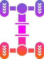 Chassis Glyph Gradient Icon vector