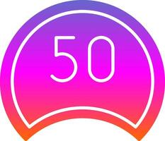 Speed Limit Glyph Gradient Icon vector