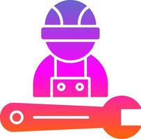 Mechanic Glyph Gradient Icon vector