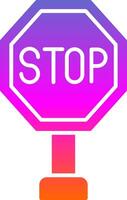 Stop Glyph Gradient Icon vector