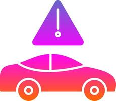 Traffic Jam Glyph Gradient Icon vector