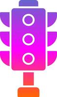 Traffic Lights Glyph Gradient Icon vector