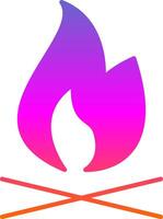 Fire Glyph Gradient Icon vector