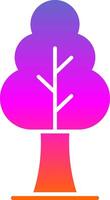 Tree Glyph Gradient Icon vector
