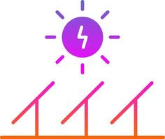 Solar Energy Glyph Gradient Icon vector