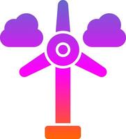 Wind Turbine Glyph Gradient Icon vector
