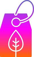 Eco Tag Glyph Gradient Icon vector