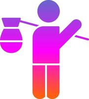 Refugee Glyph Gradient Icon vector