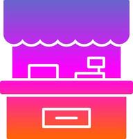 Food Stall Glyph Gradient Icon vector