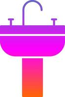 Sink Glyph Gradient Icon vector