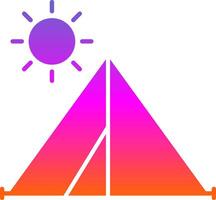 Tent Glyph Gradient Icon vector