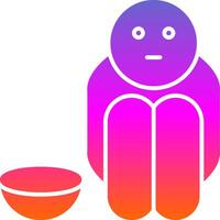 Hunger Glyph Gradient Icon vector