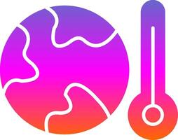 Global Warming Glyph Gradient Icon vector