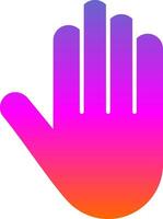 Hand Glyph Gradient Icon vector