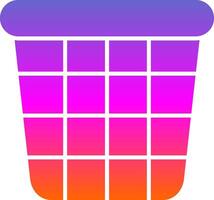 Bucket Glyph Gradient Icon vector