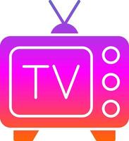Tv Glyph Gradient Icon vector
