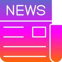 News Glyph Gradient Icon vector