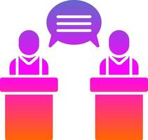 Debate Glyph Gradient Icon vector