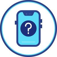 Question Flat Circle Uni Icon vector
