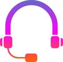 Headset Glyph Gradient Icon vector