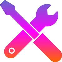 Maintenace Glyph Gradient Icon vector