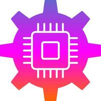 Circuit Glyph Gradient Icon vector