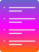 To Do List Glyph Gradient Icon vector