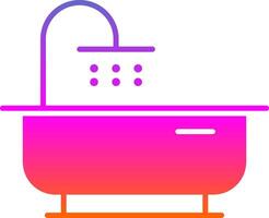 Bathtub Glyph Gradient Icon vector