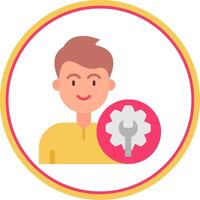 Maintenance Flat Circle Uni Icon vector