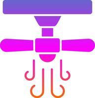 Ceiling Fan Glyph Gradient Icon vector