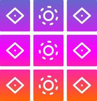 Tiles Glyph Gradient Icon vector