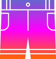 Shorts Glyph Gradient Icon vector
