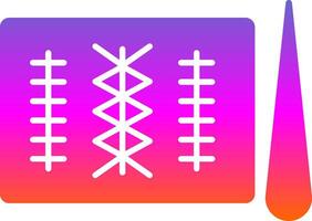 Stitches Glyph Gradient Icon vector