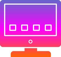 Computer Glyph Gradient Icon vector