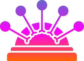 Pin Cushion Glyph Gradient Icon vector