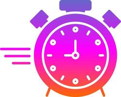 Stopwatch Glyph Gradient Icon vector