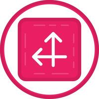 Intersect Flat Circle Uni Icon vector