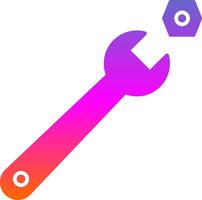 Wrench Glyph Gradient Icon vector