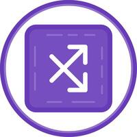 Intersect Flat Circle Uni Icon vector