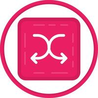 Shuffle Flat Circle Uni Icon vector