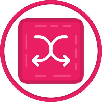 Shuffle Flat Circle Uni Icon