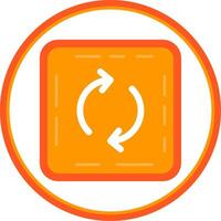 Loop Flat Circle Uni Icon vector