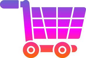 Trolley Glyph Gradient Icon vector