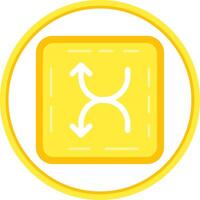 Shuffle Flat Circle Uni Icon vector