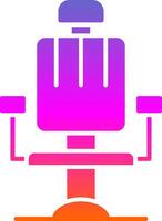 Barber Chair Glyph Gradient Icon vector