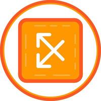 Intersect Flat Circle Uni Icon vector