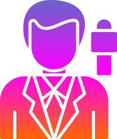 Journalist Glyph Gradient Icon vector
