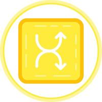 Shuffle Flat Circle Uni Icon vector